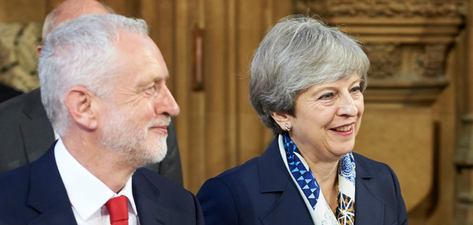 Jeremy Corbyn and Theresa May Jeremy Corbyn and Theresa May