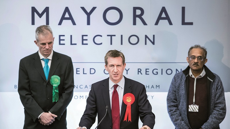Dan Jarvis makes a speech after being elected as the Sheffield City Region Mayor Dan Jarvis makes a speech after being elected as the Sheffield City Region Mayor