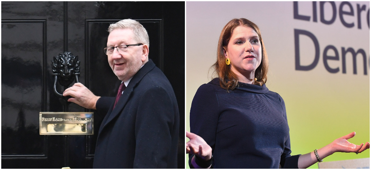 Len McCluskey and Jo Swinson Len McCluskey and Jo Swinson
