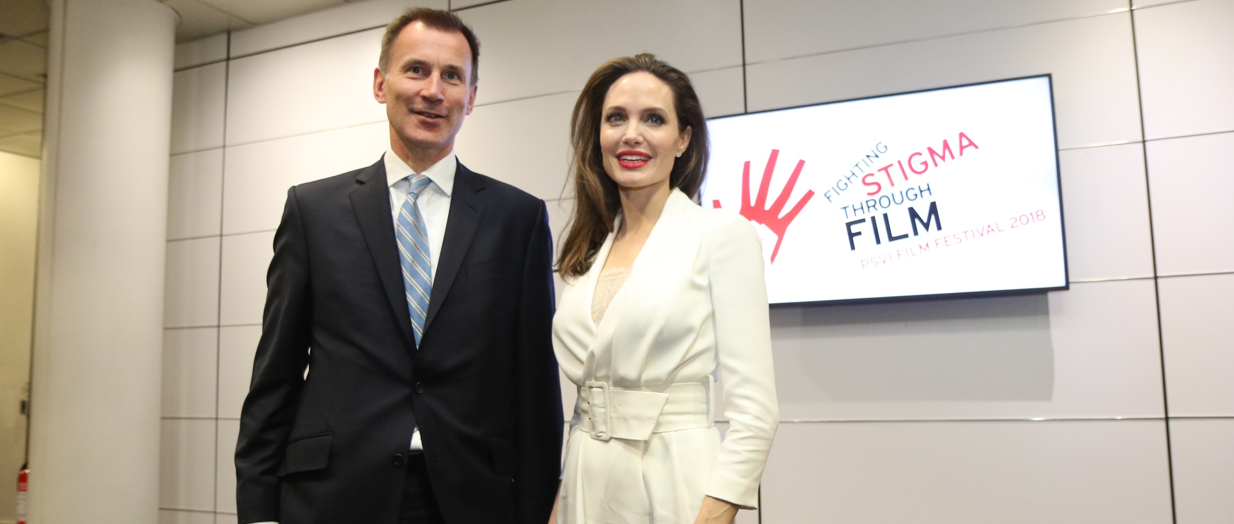 Jeremy Hunt and Angelina Jolie Jeremy Hunt and Angelina Jolie