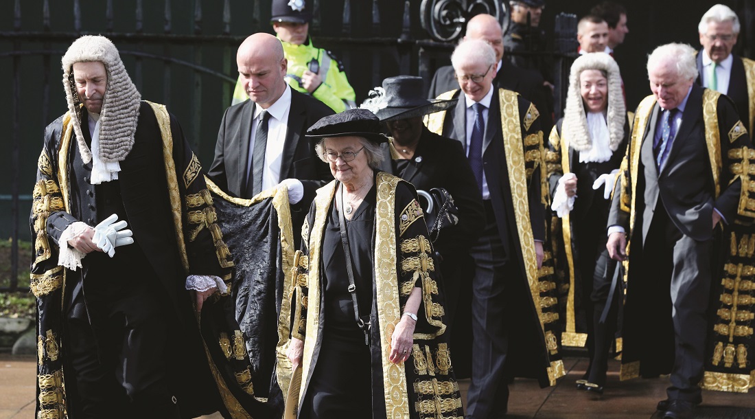 The Supreme Court Justices leaving the annual Judges Service at Westminster Abbey The Supreme Court Justices leaving the annual Judges Service at Westminster Abbey