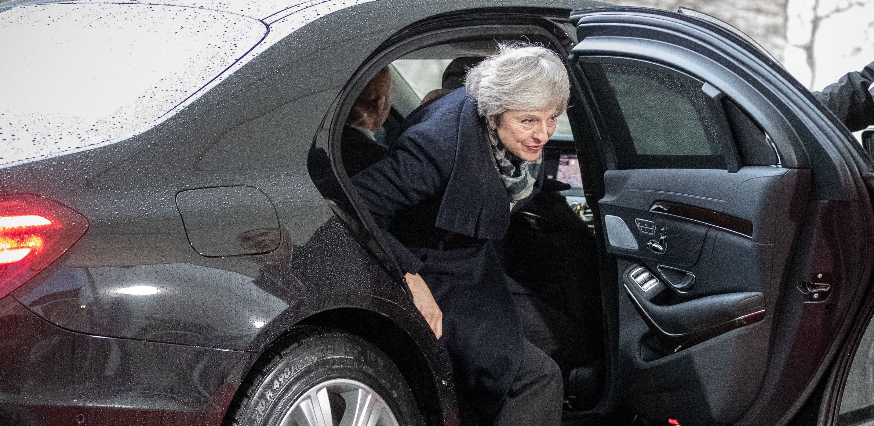 Theresa May arrives for talks with Angela Merkel Theresa May arrives for talks with Angela Merkel