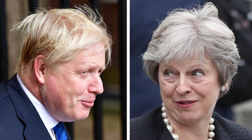 Theresa May and Boris Johnson Theresa May and Boris Johnson