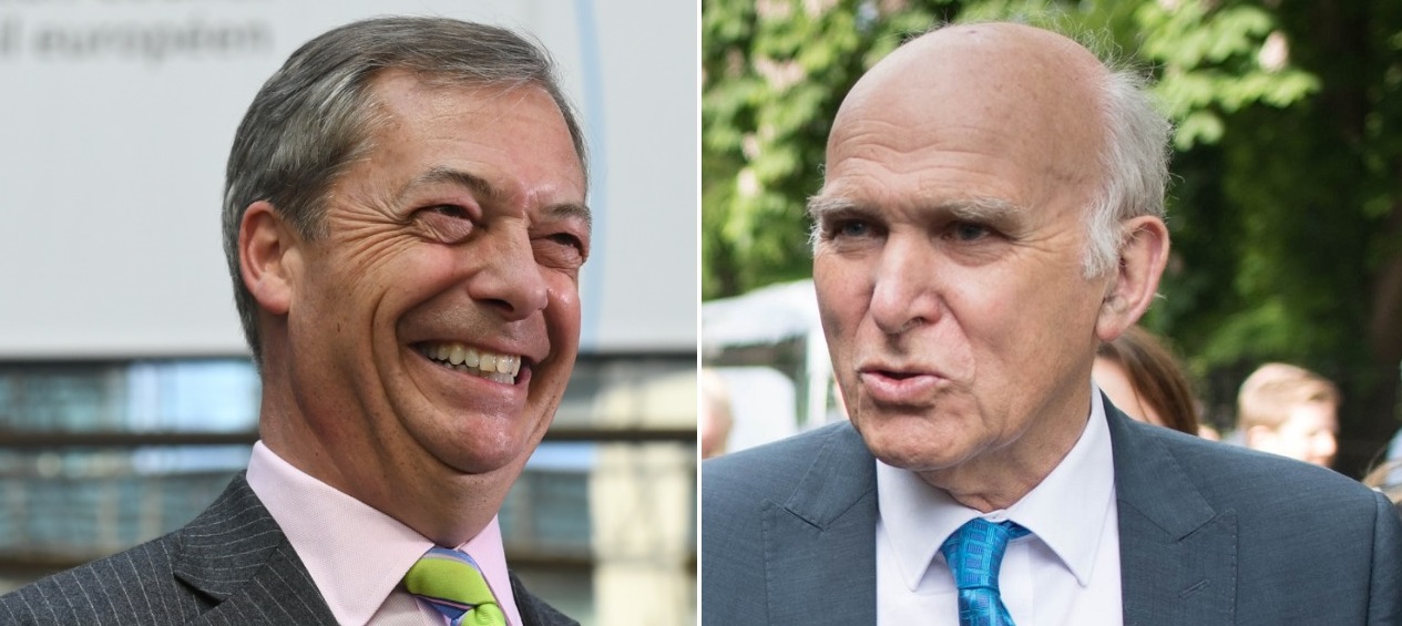 Nigel Farage and Vince Cable Nigel Farage and Vince Cable