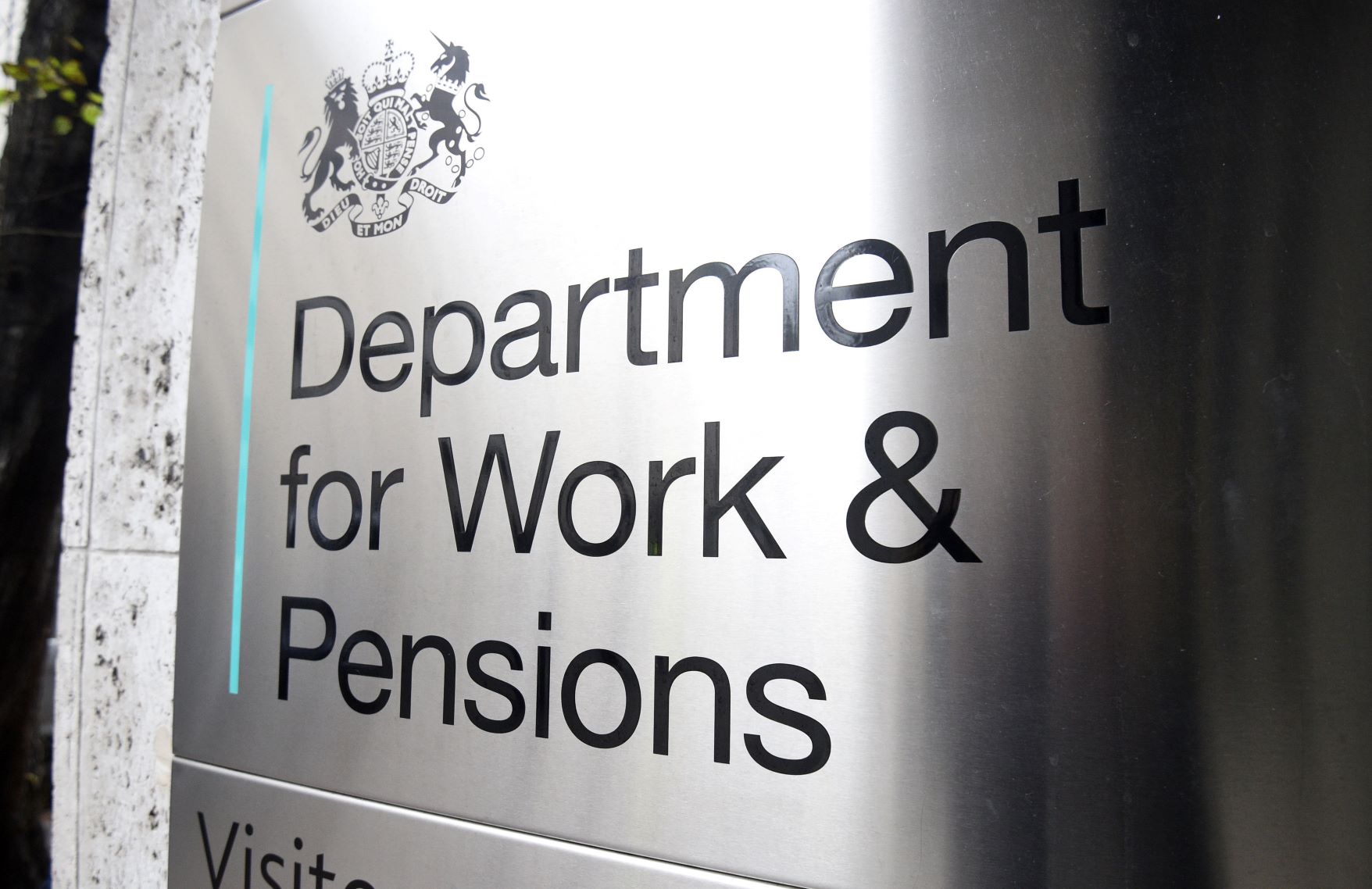 Signage for the Department for Work & Pensions in Westminster, London Signage for the Department for Work & Pensions in Westminster, London