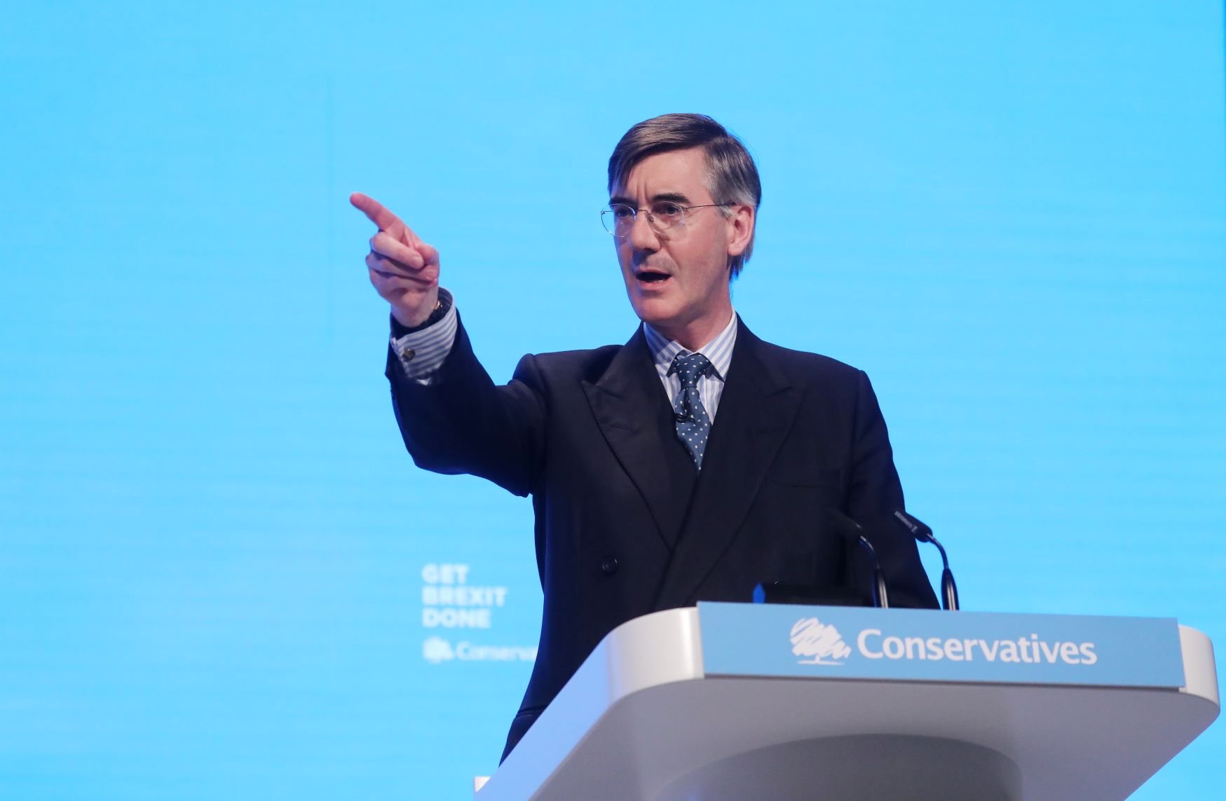 Jacob Rees-Mogg at CPC2019 Leader of the House of Commons Jacob Rees-Mogg delivers a speech during the