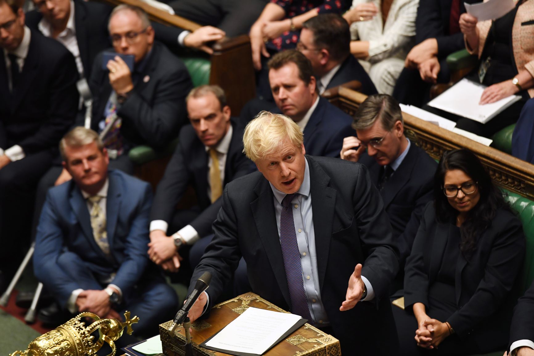 Prime Minister Boris Johnson Addresses the House of Commons from the Despatch Box Prime Minister Boris Johnson Addresses the House of Commons from the Despatch Box