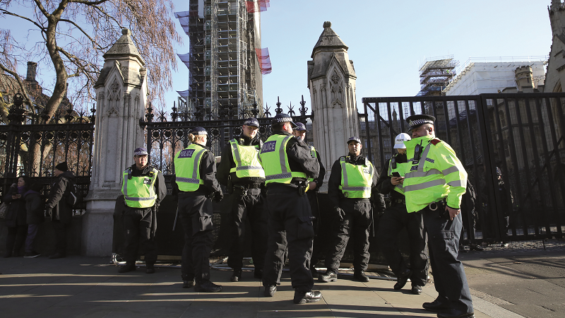 Police outside Parliament Police outside Parliament
