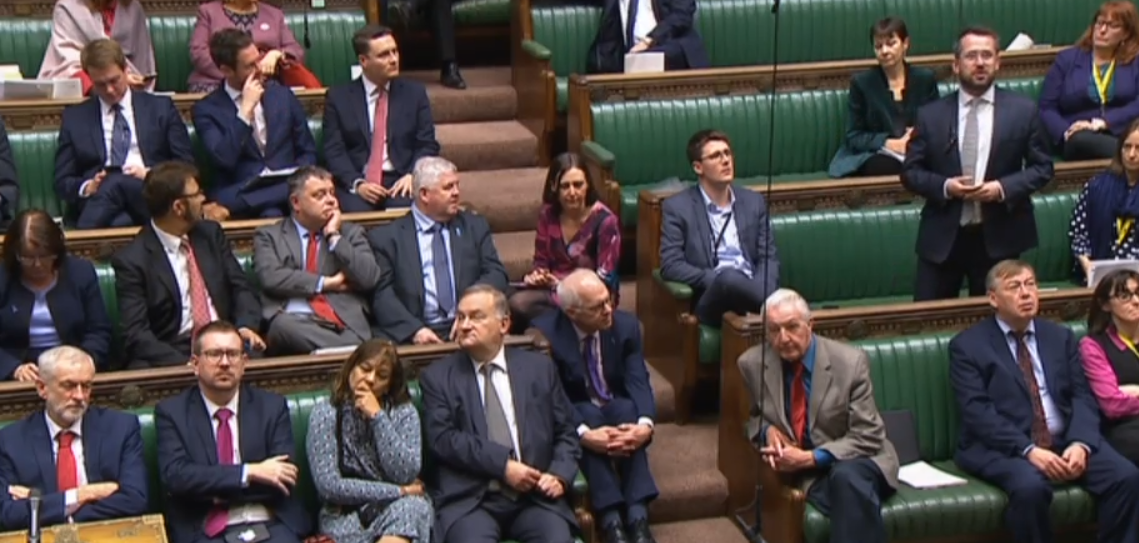 Denis Skinner sits stony-faced as the SNP's Stewart McDonald raises a point of order. Denis Skinner sits stony-faced as the SNP's Stewart McDonald raises a point of order.