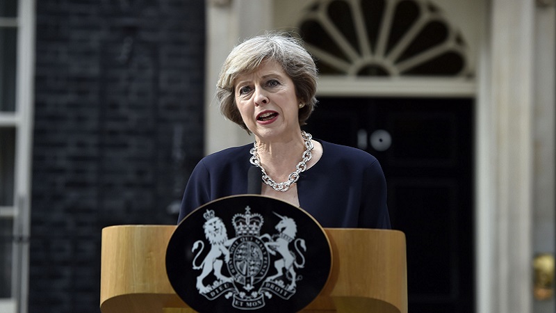 Theresa May speaking before entering Number 10 for the first time Theresa May speaking before entering Number 10 for the first time