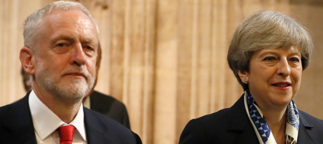 Jeremy Corbyn and Theresa May Jeremy Corbyn and Theresa May