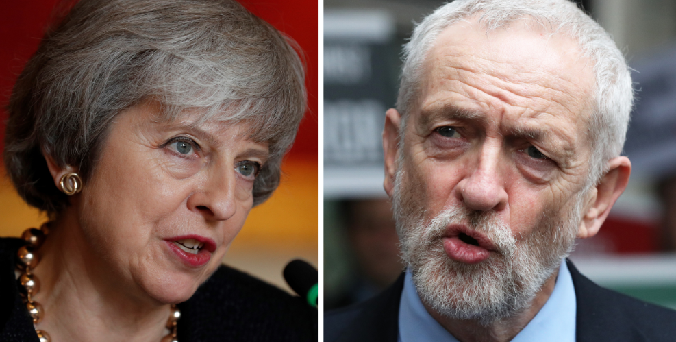 Theresa May and Jeremy Corbyn Theresa May and Jeremy Corbyn