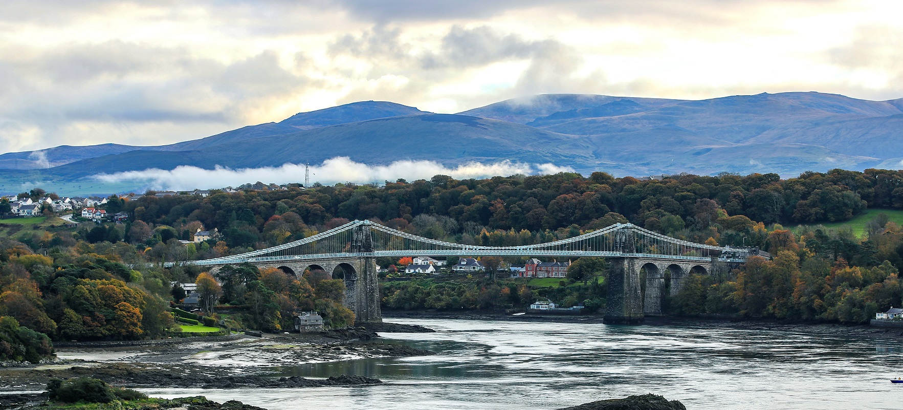 The Menai Bridge in Anglesey, North Wales, where Plaid Cymru launched their General Election campaign The Menai Bridge in Anglesey, North Wales, where Plaid Cymru launched their General Election campaign