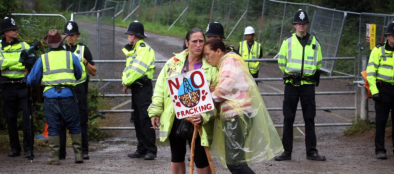Anti-fracking protesters Anti-fracking protesters