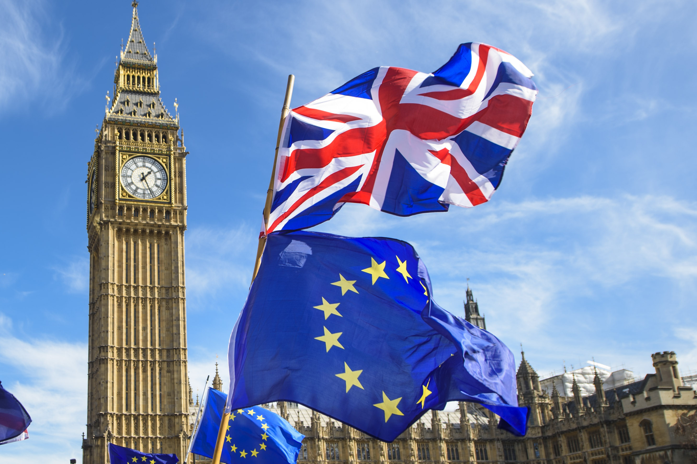 EU and UK flags EU and UK flags