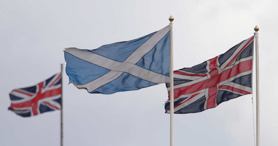 Scottish and union flags Scottish and union flags