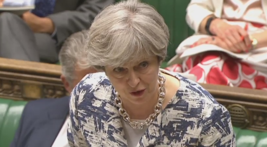 Theresa May in the House of Commons, 26/06/17 Theresa May in the House of Commons, 26/06/17