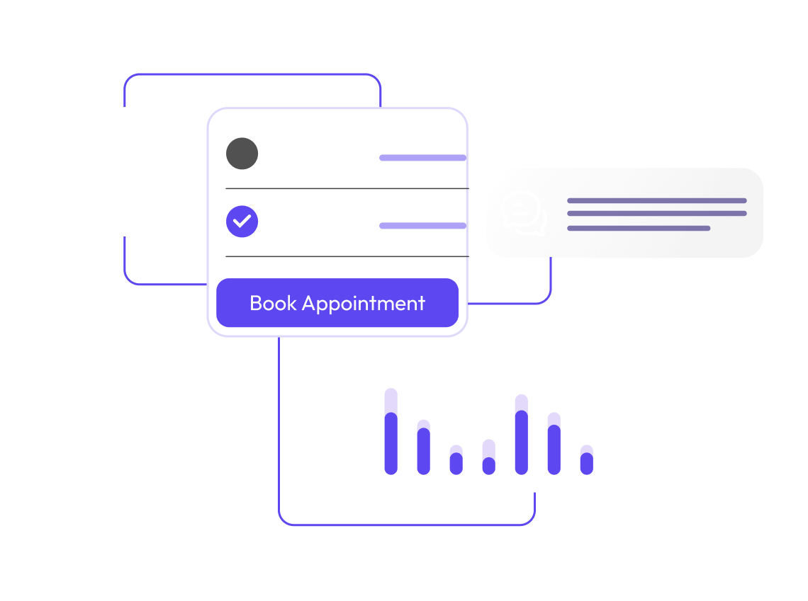 Close tools — appointment booking, scheduling, and analytics charts
