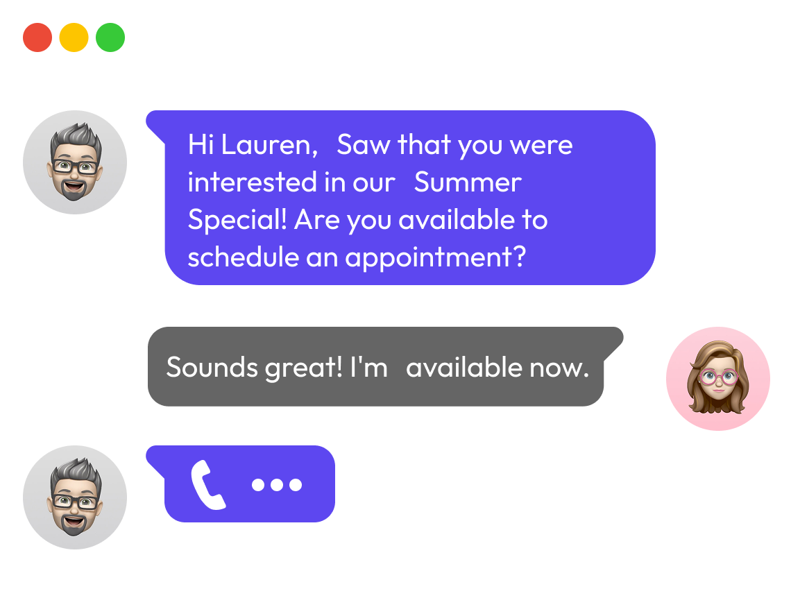Follow-up campaigns — automated multi-channel messaging with chat interface