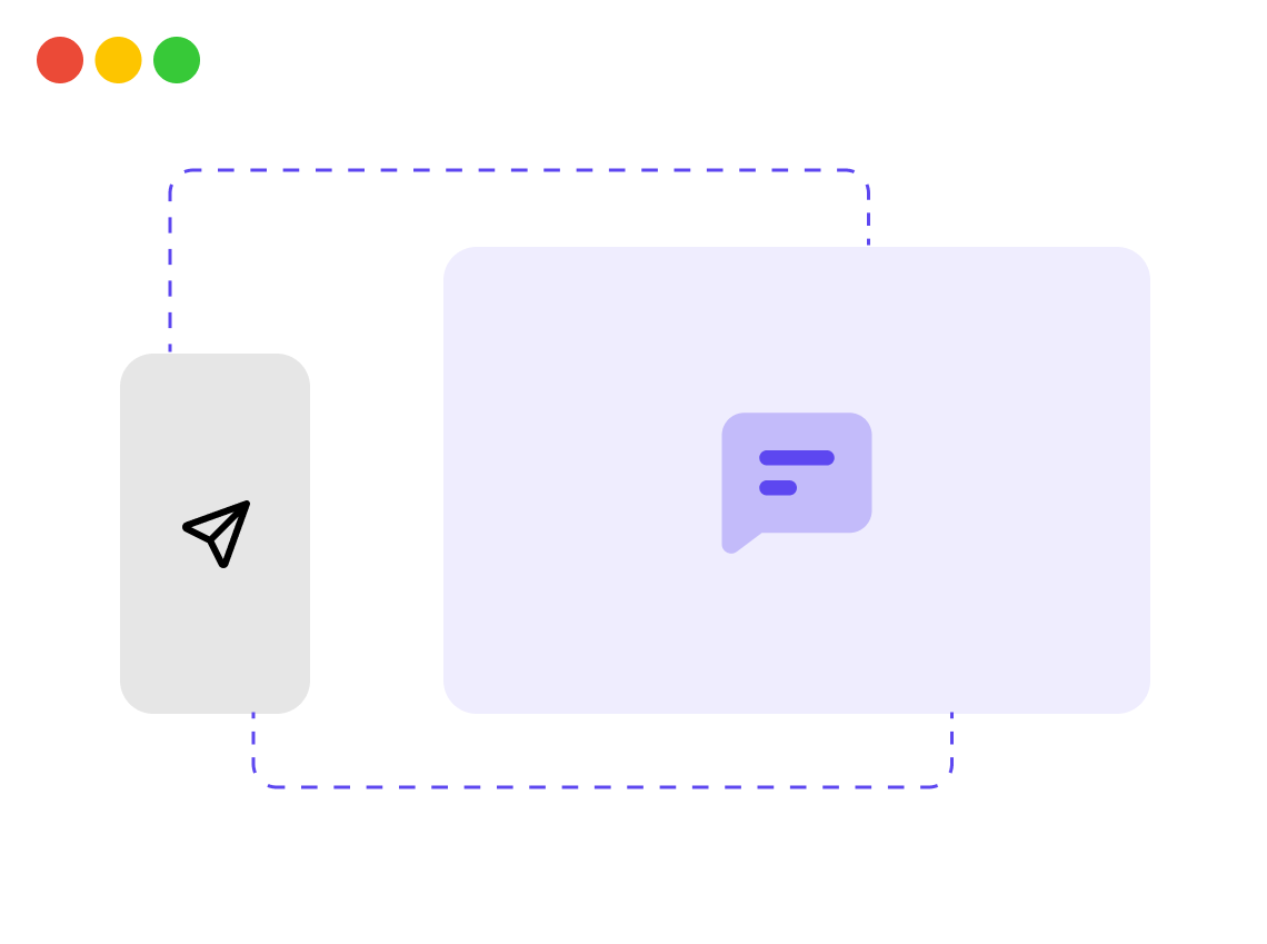 Two-way communication — mobile app with social sharing and messaging