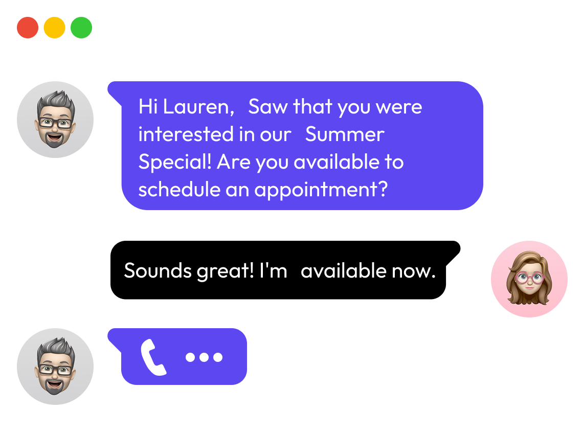Follow-up campaigns — automated multi-channel messaging with chat interface