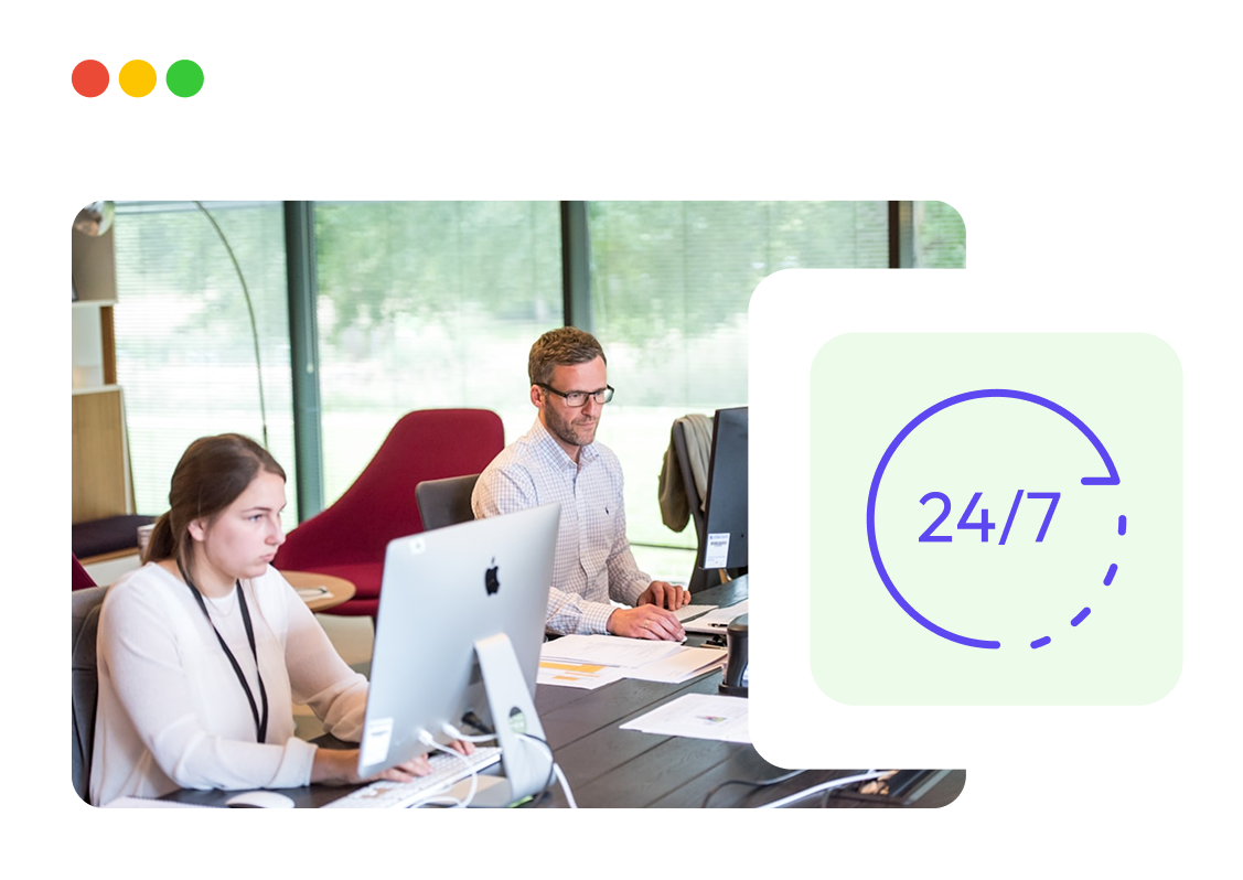 24/7 support team available for setup and tech assistance