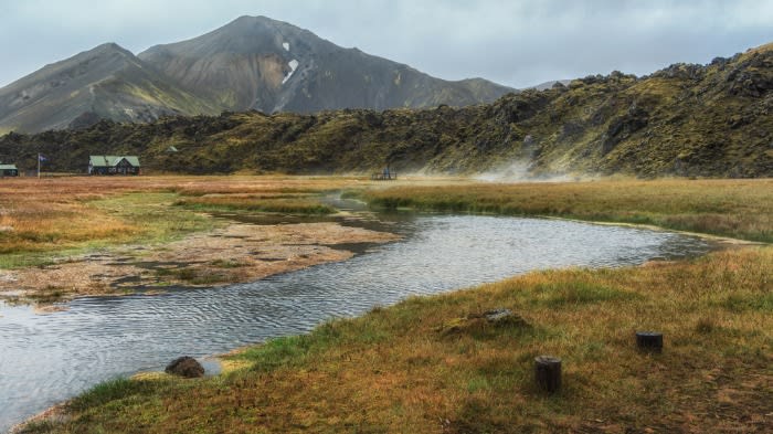 Camping in Landmannalaugar highland area