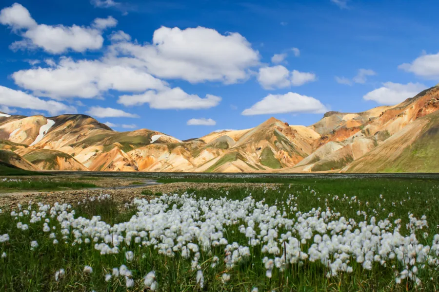 Vues de Landmannalaugar en été - Temps à Landmannalaugar