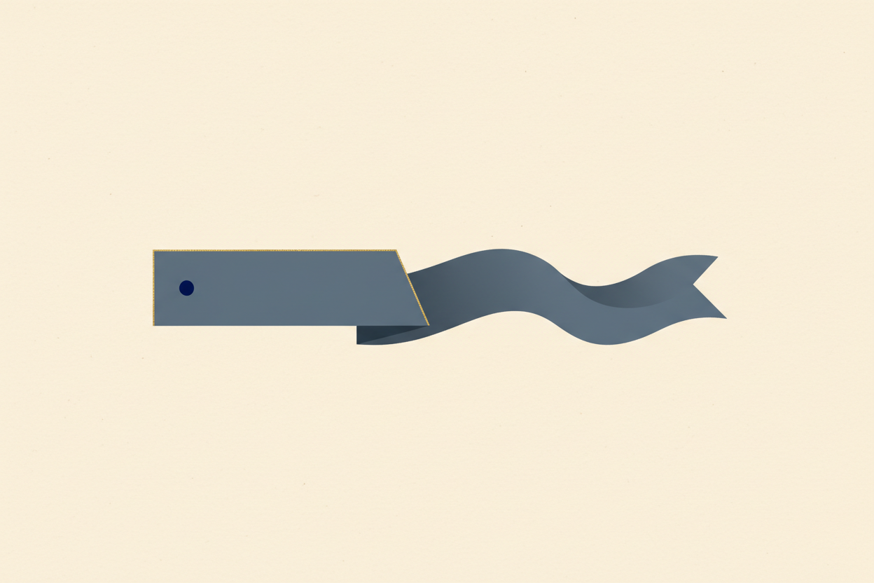 Illustration — anxiété ou trait de caractère, deux rubans bleu-gris qui se séparent, reliés par un fil doré