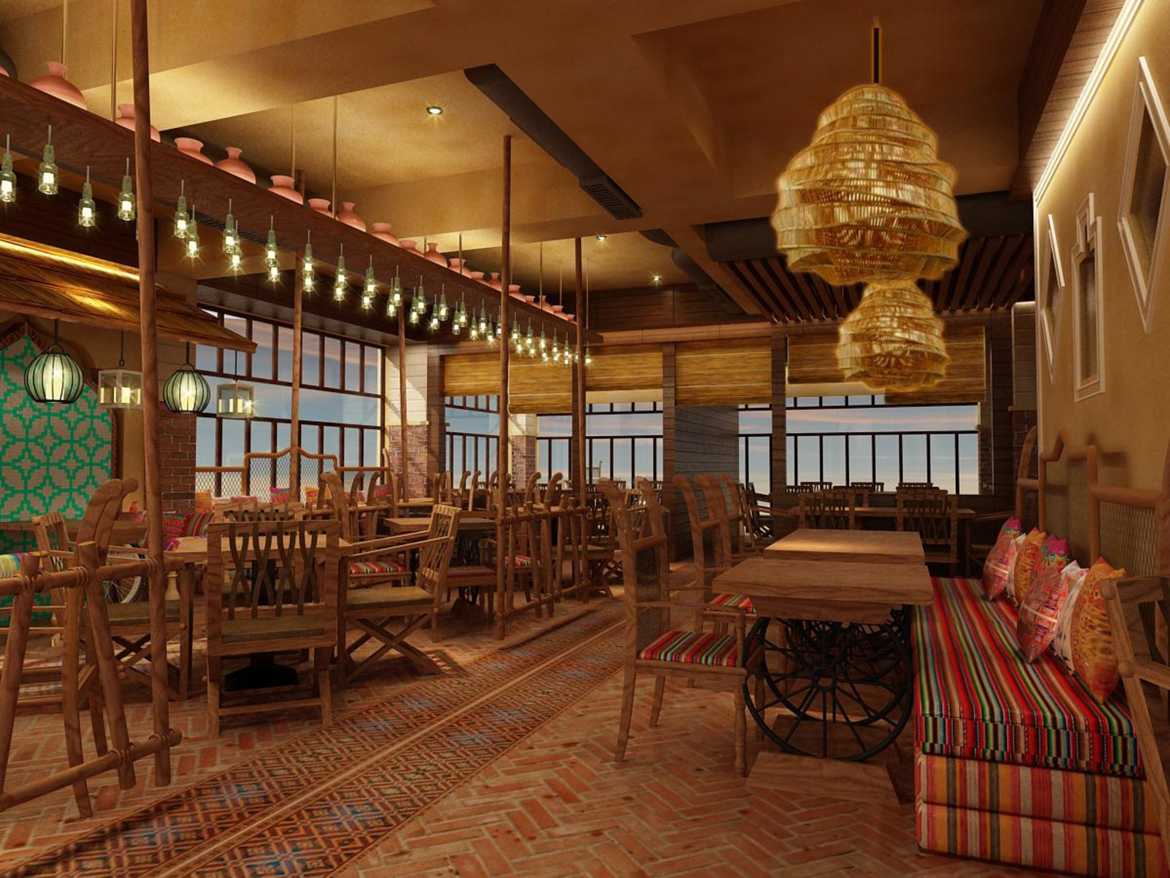 Elegant courtyard and dining at otb Connaught Place 42