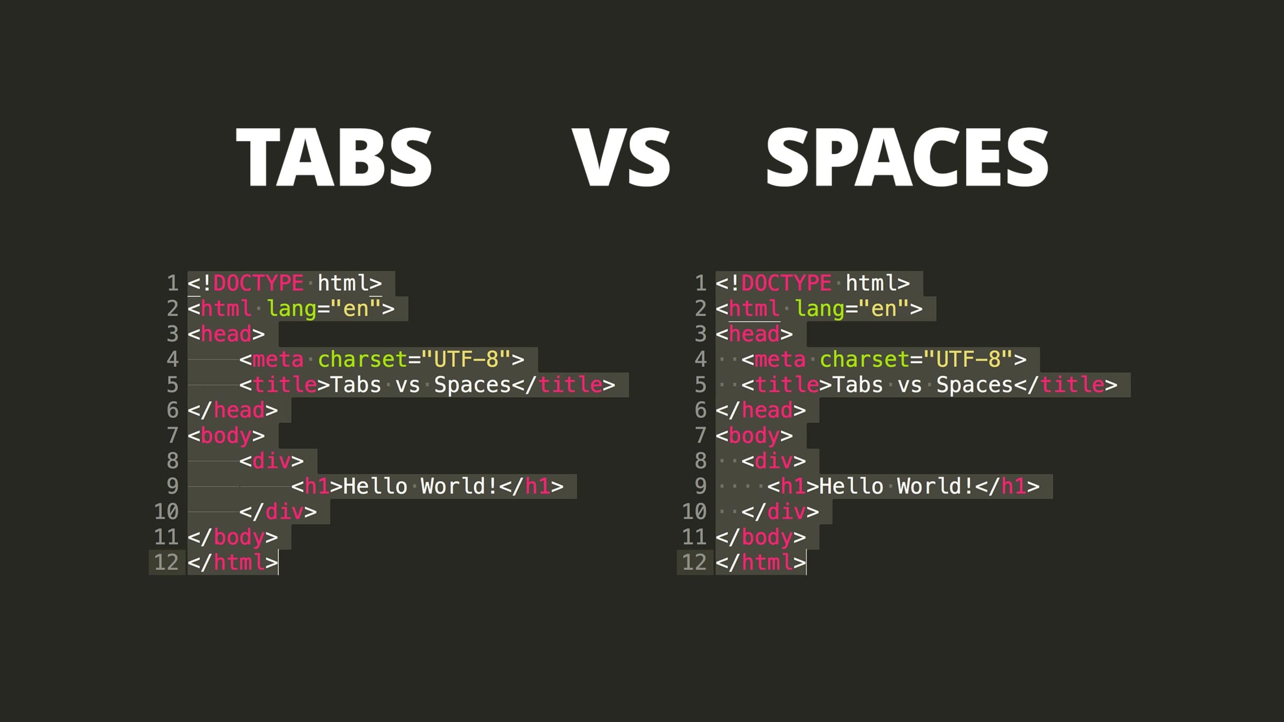 tabs vs spaces