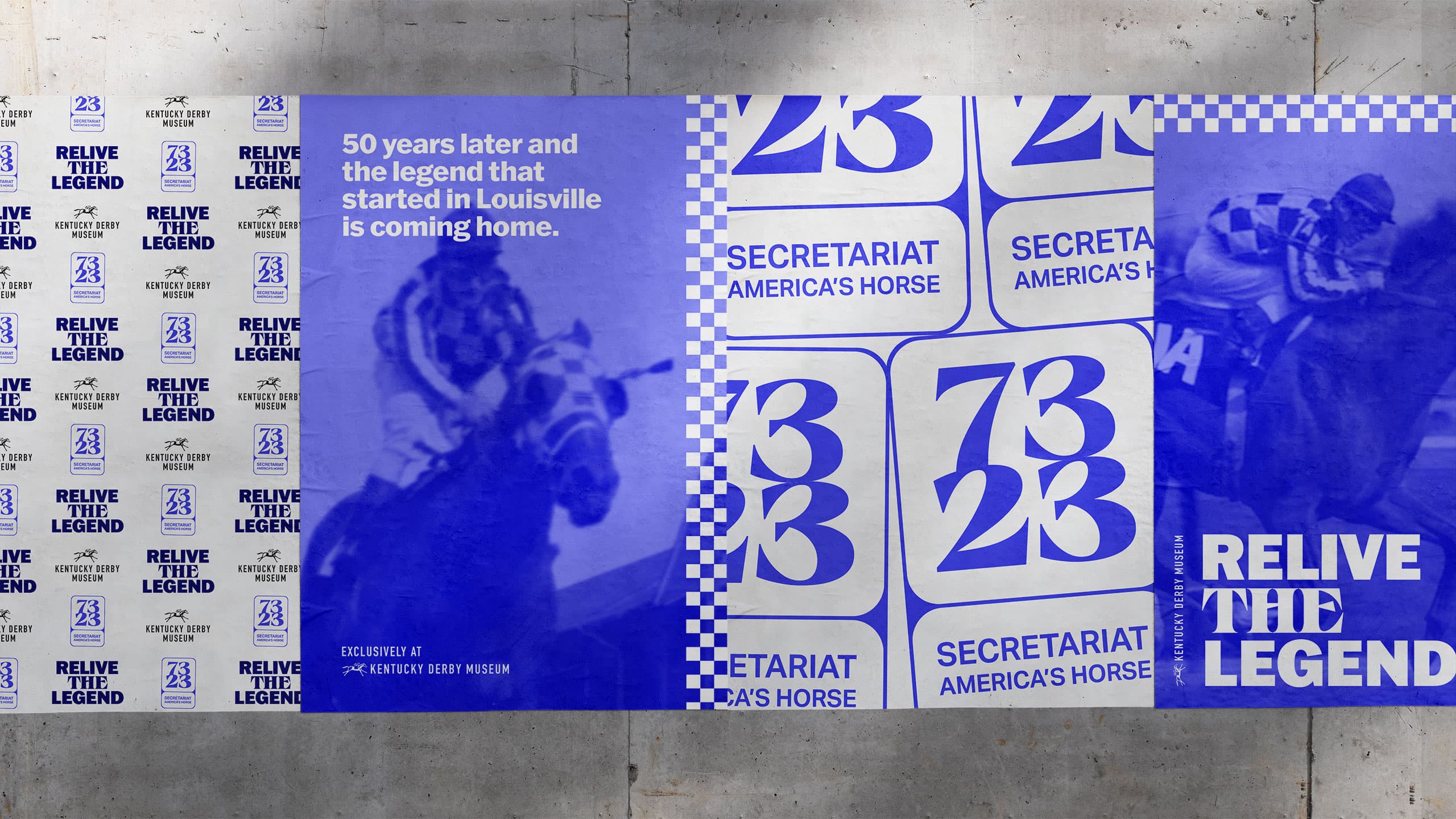 secretariat blue and white posters