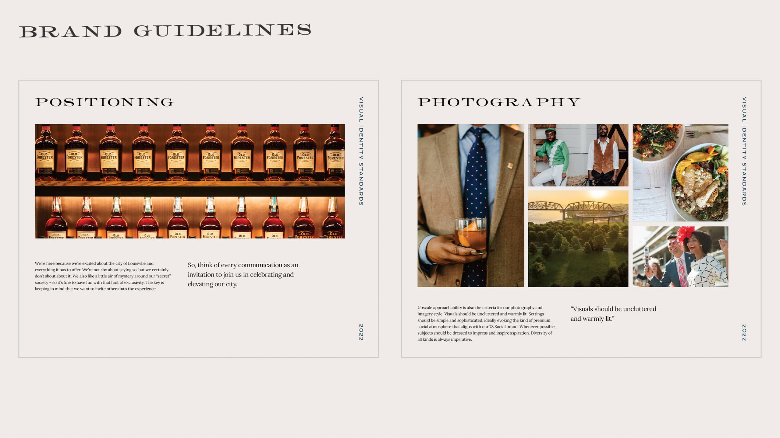 78 social brand guidelines and photography spread