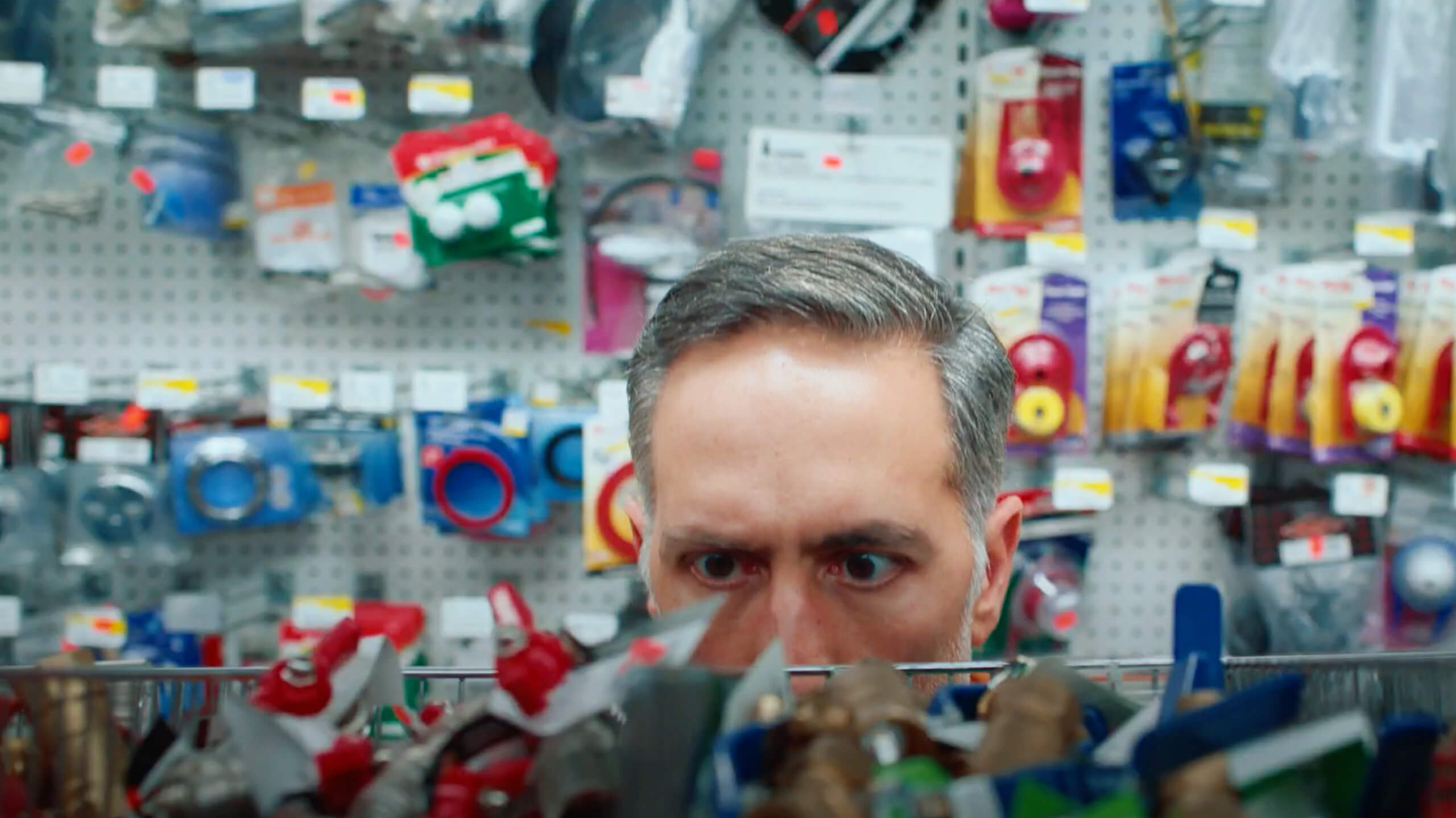 man in hardware store