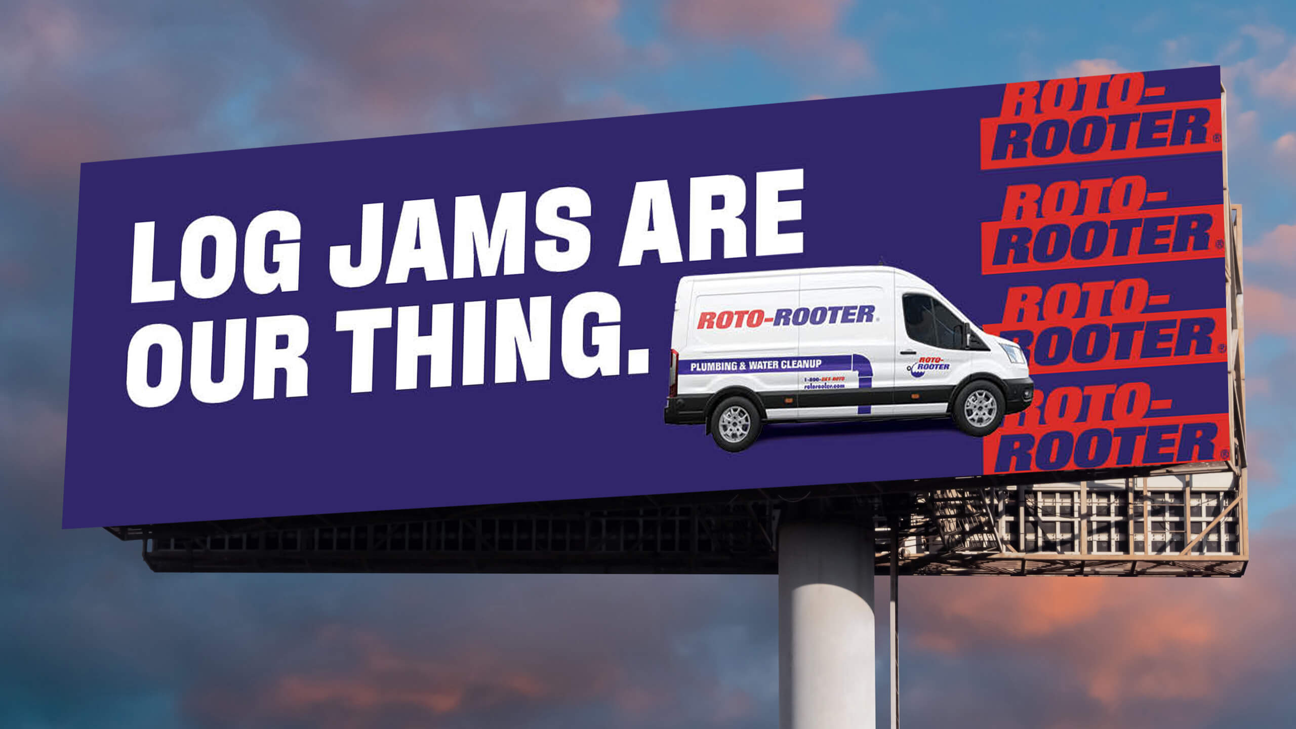 roto rooter log jams billboard