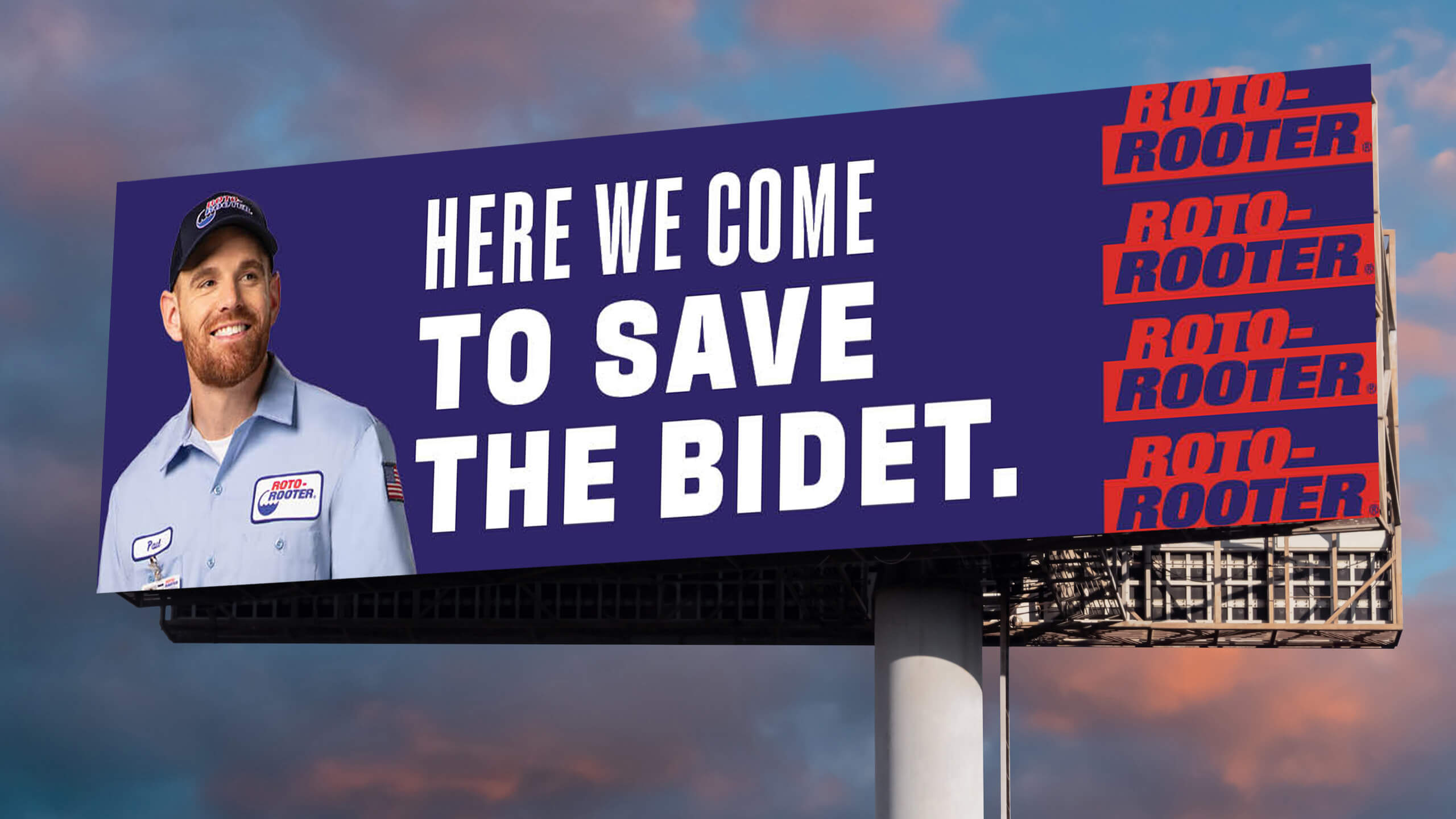 roto rooter save the bidet billboard