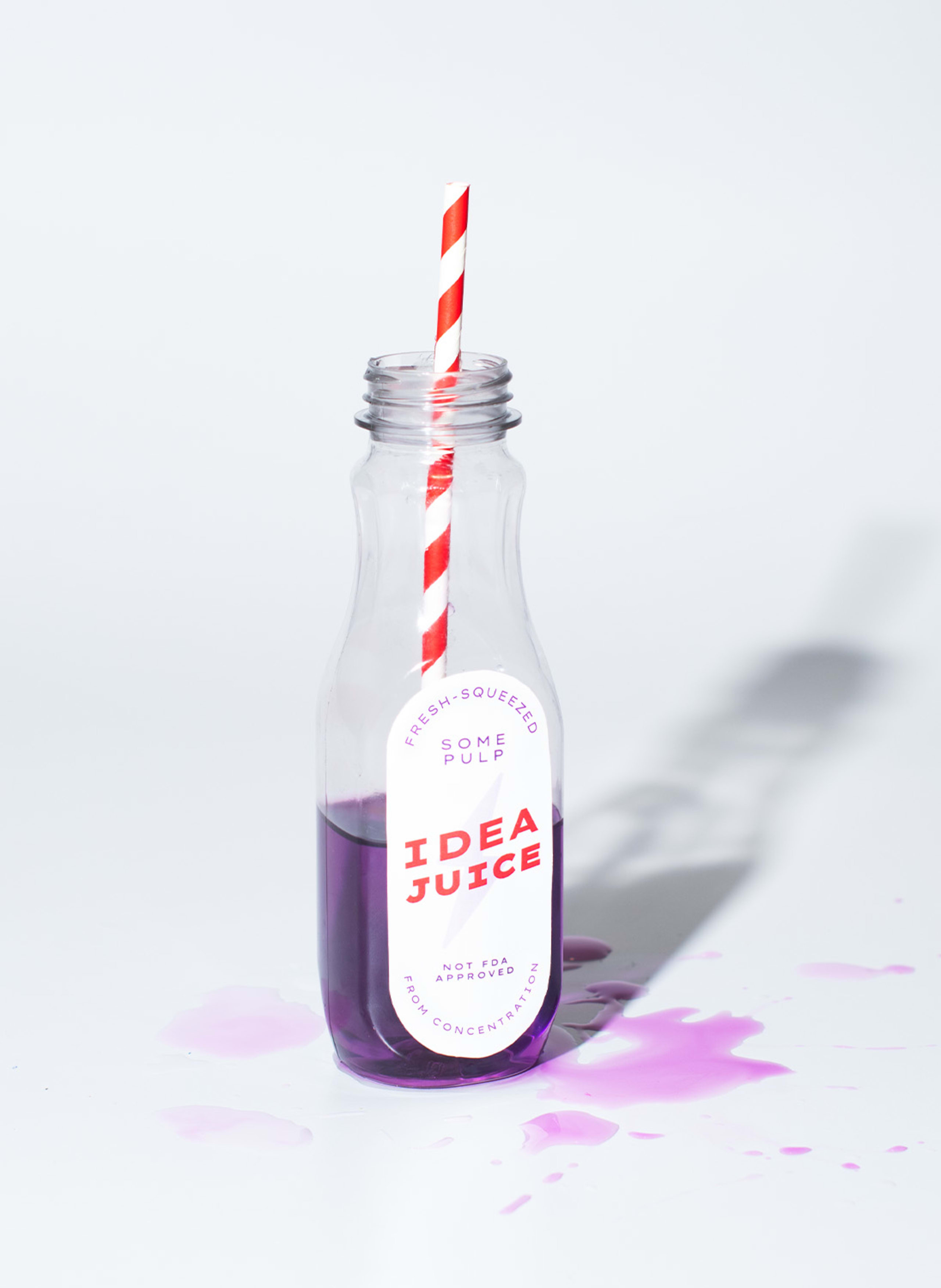 purple juice inside idea juice bottle