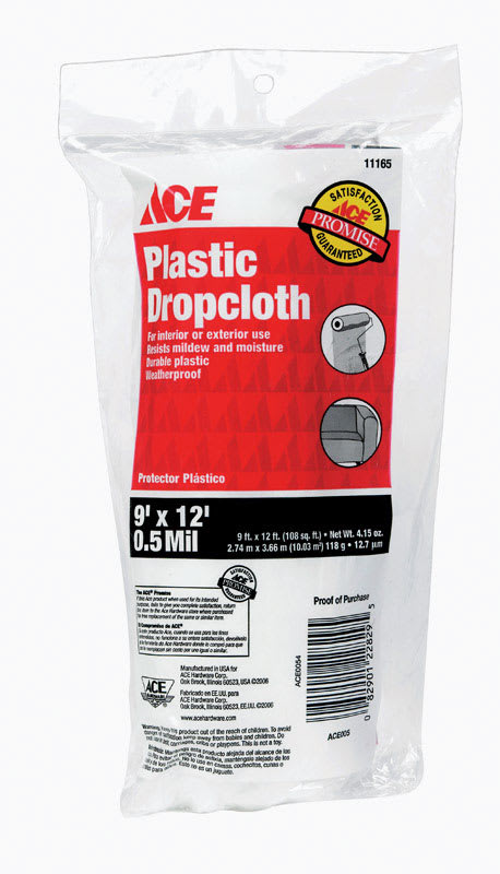 ACE PAÑO PROTECTOR CLR 9X12FT .5MIL