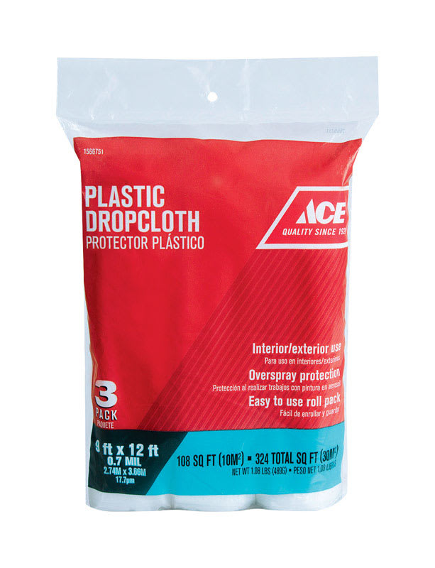 ACE PAÑO PROTECTOR 9X12FT 1MIL 3PZ