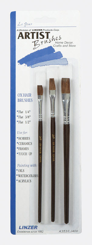 LINZER 1/4 3/8 Y 1/2IN  PINCEL SET