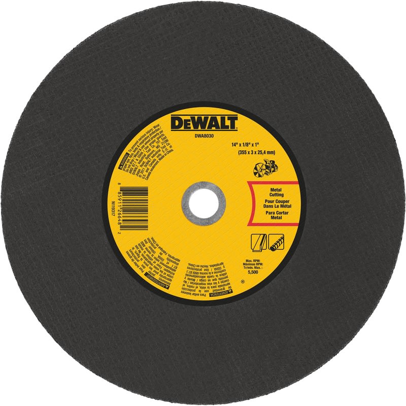 DEWALT DISCO CORTE ABRSV 14IN X 1IN