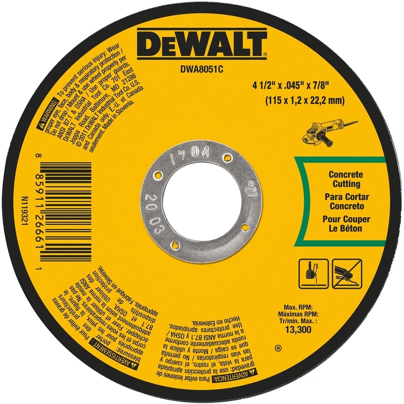 DWLT DISCO CORTE CONCRETO 4 1/2INX7/8IN