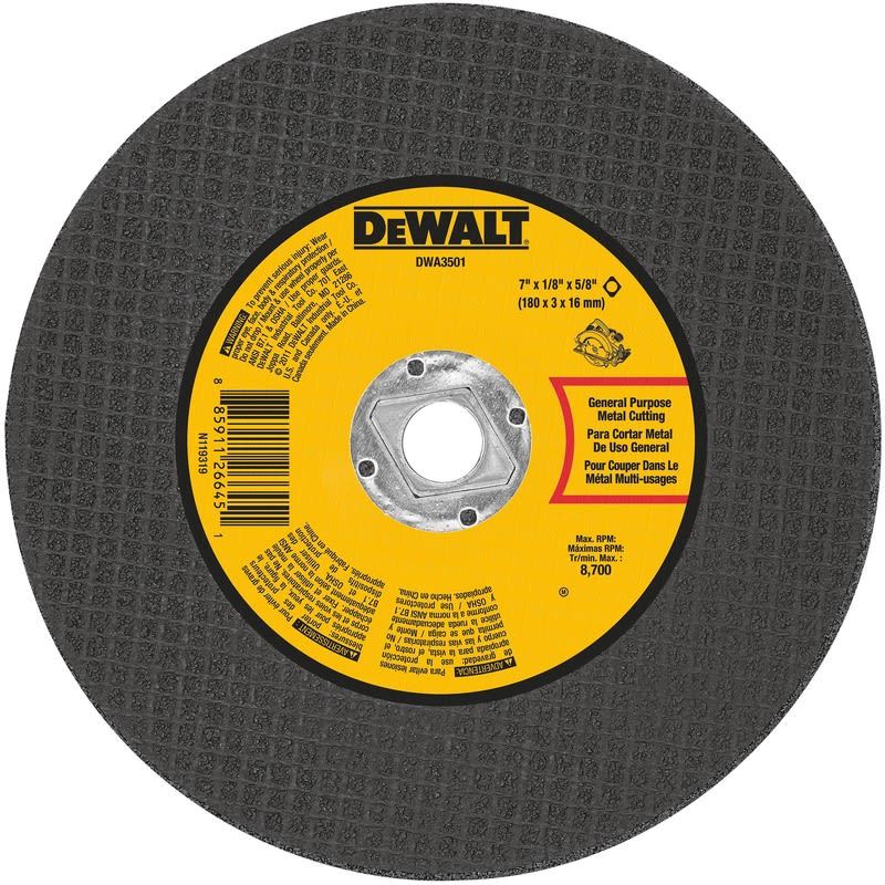 DWLT DISCO CORTE ABRSV 7IN X 5/8IN