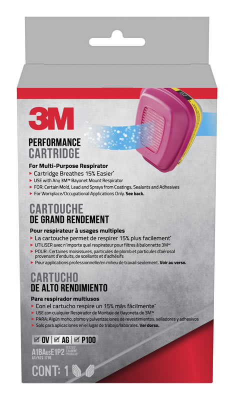 3M CARTUCHO REPSTO RESPIRA ROSA 2PZ