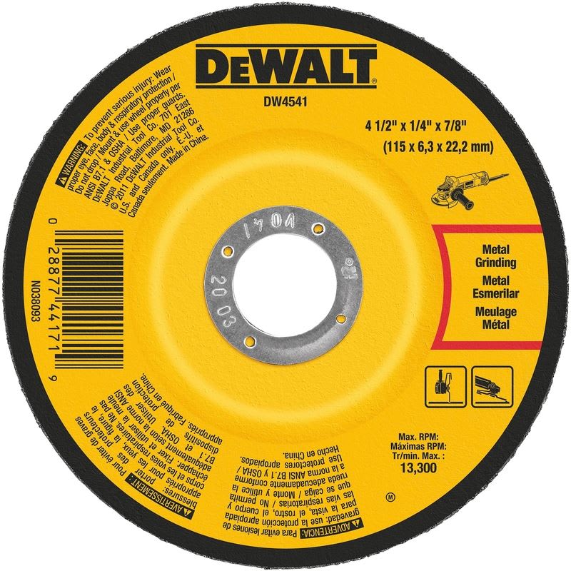 DEWALT DISCO ABRASIV 4 1/2IN X 7/8IN