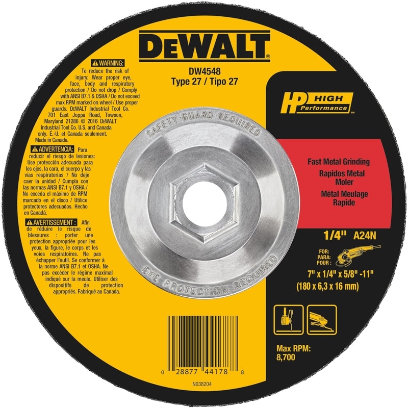 DEWALT DISCO ABRASIVO 7IN X 5/8IN