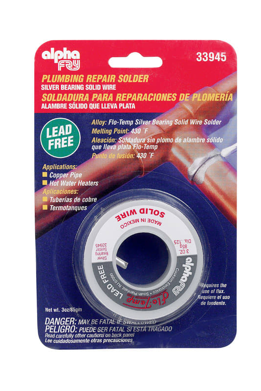 ALPHA FRY ESTAÑO S/PLOMO 3OZ 0.125IN