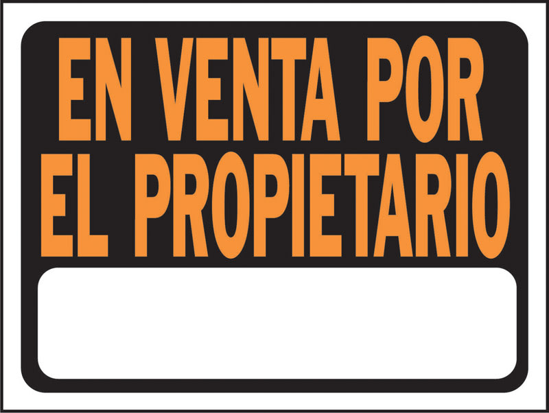 LETRERO PLST EN VENTA POR 9X12IN