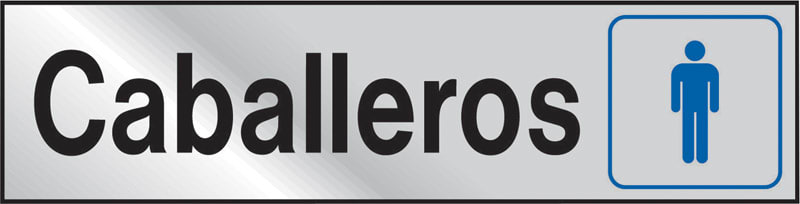 LETR CABALLEROS ALUMINIO 2X8IN