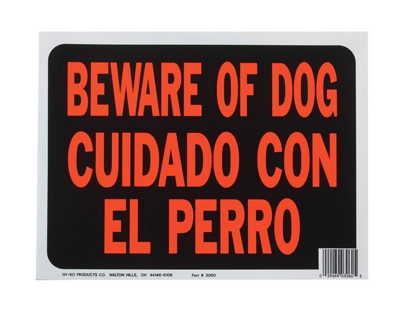 LET BLG PLST CUIDAD PERRO 9X12IN